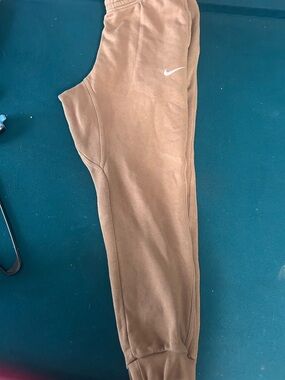 Nike Kids Brown Jogger Sweatpants with White Swoosh